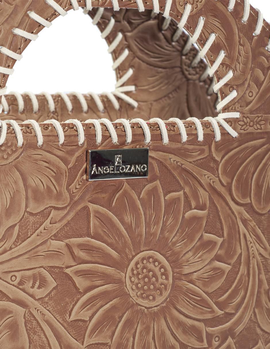 Bolsa satchel de piel para mujer 5