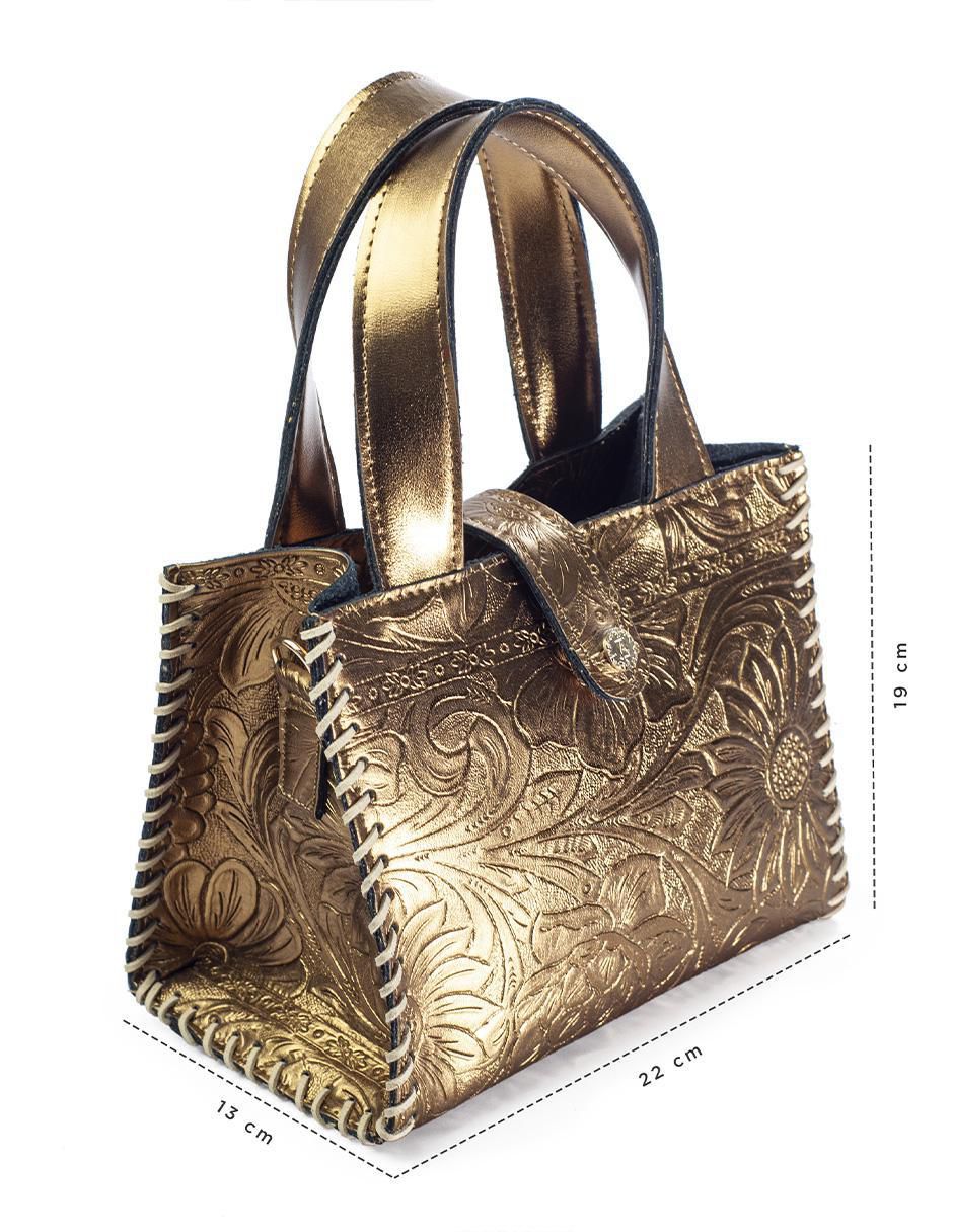 Bolsa satchel de piel para mujer 6
