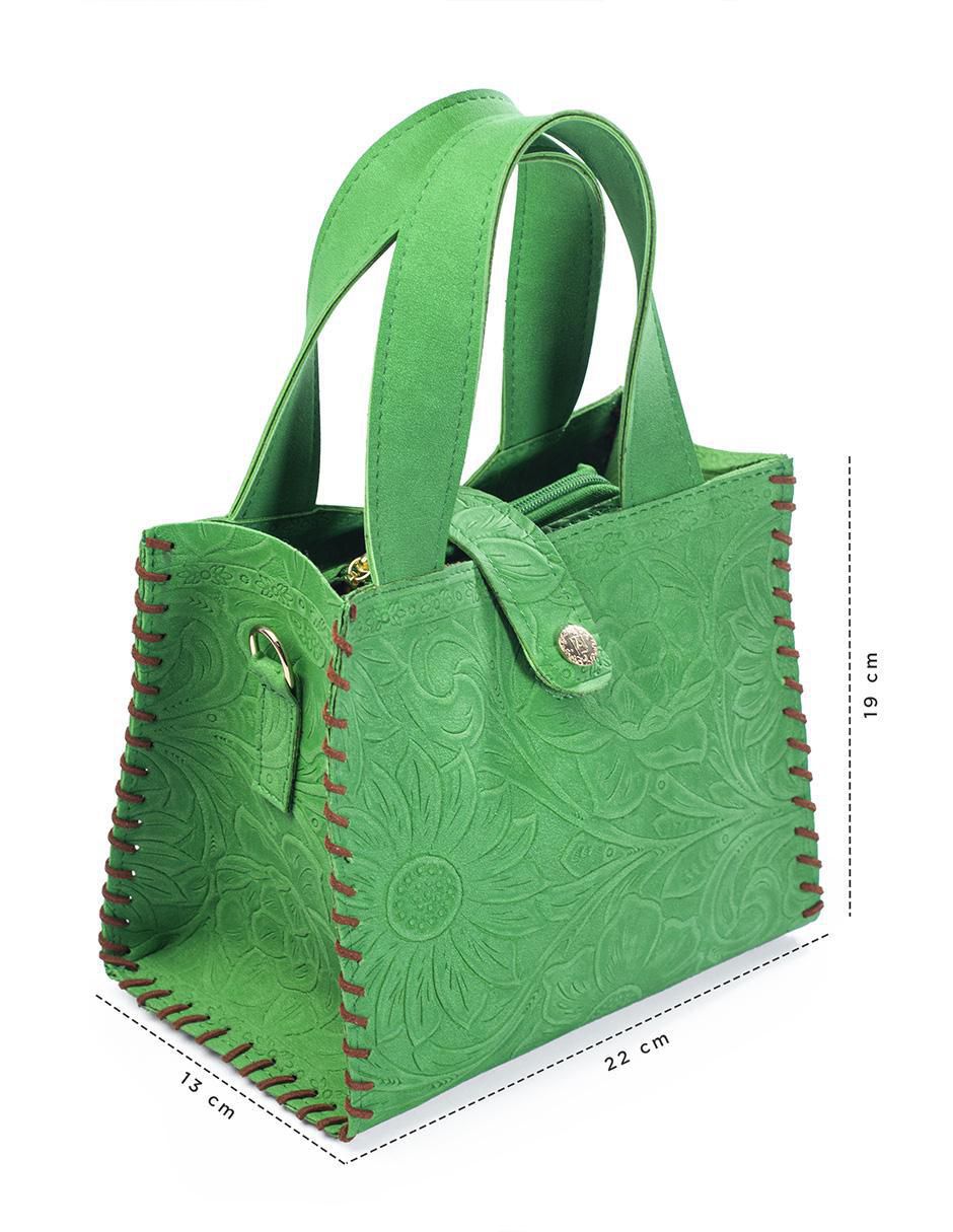 Bolsa satchel de piel para mujer 6