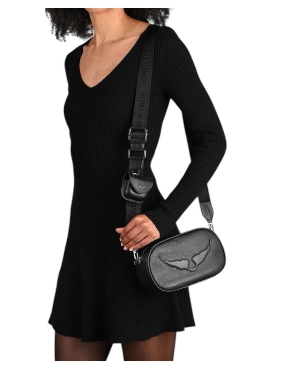 Bolsa crossbody Rock de cuero para mujer 6