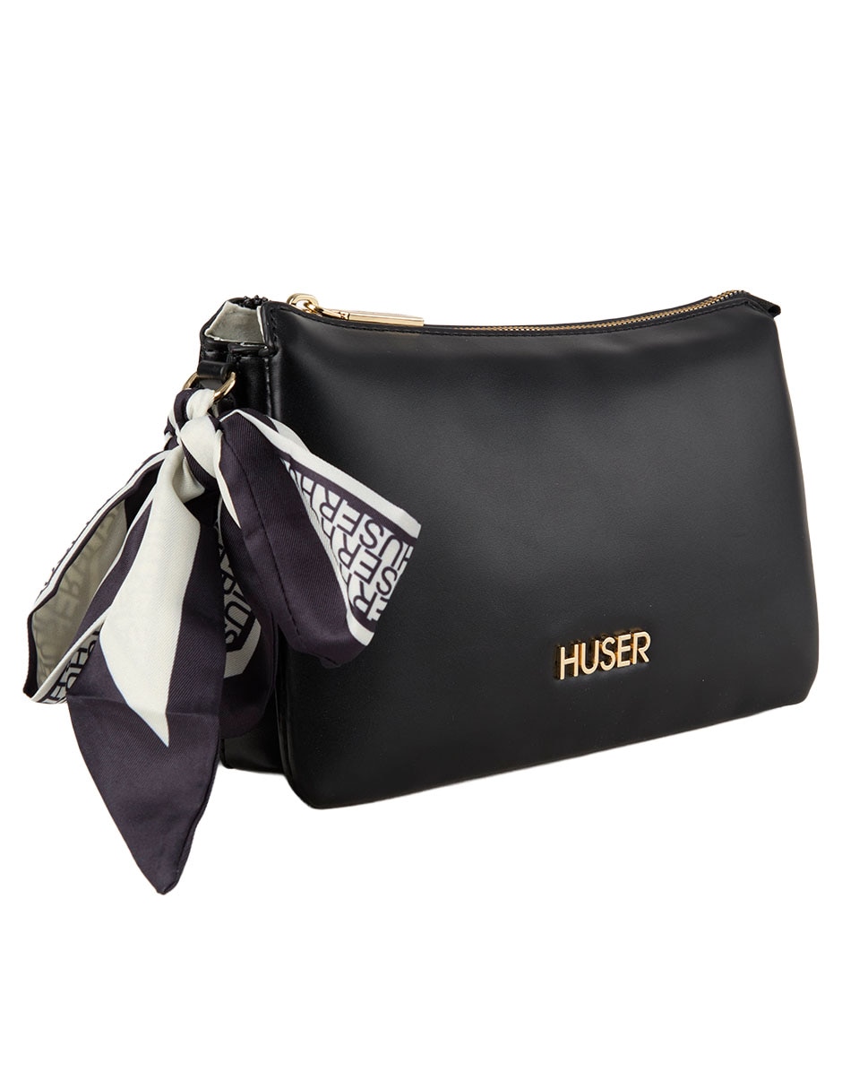 CROSSBODY HUSER, NEGRO