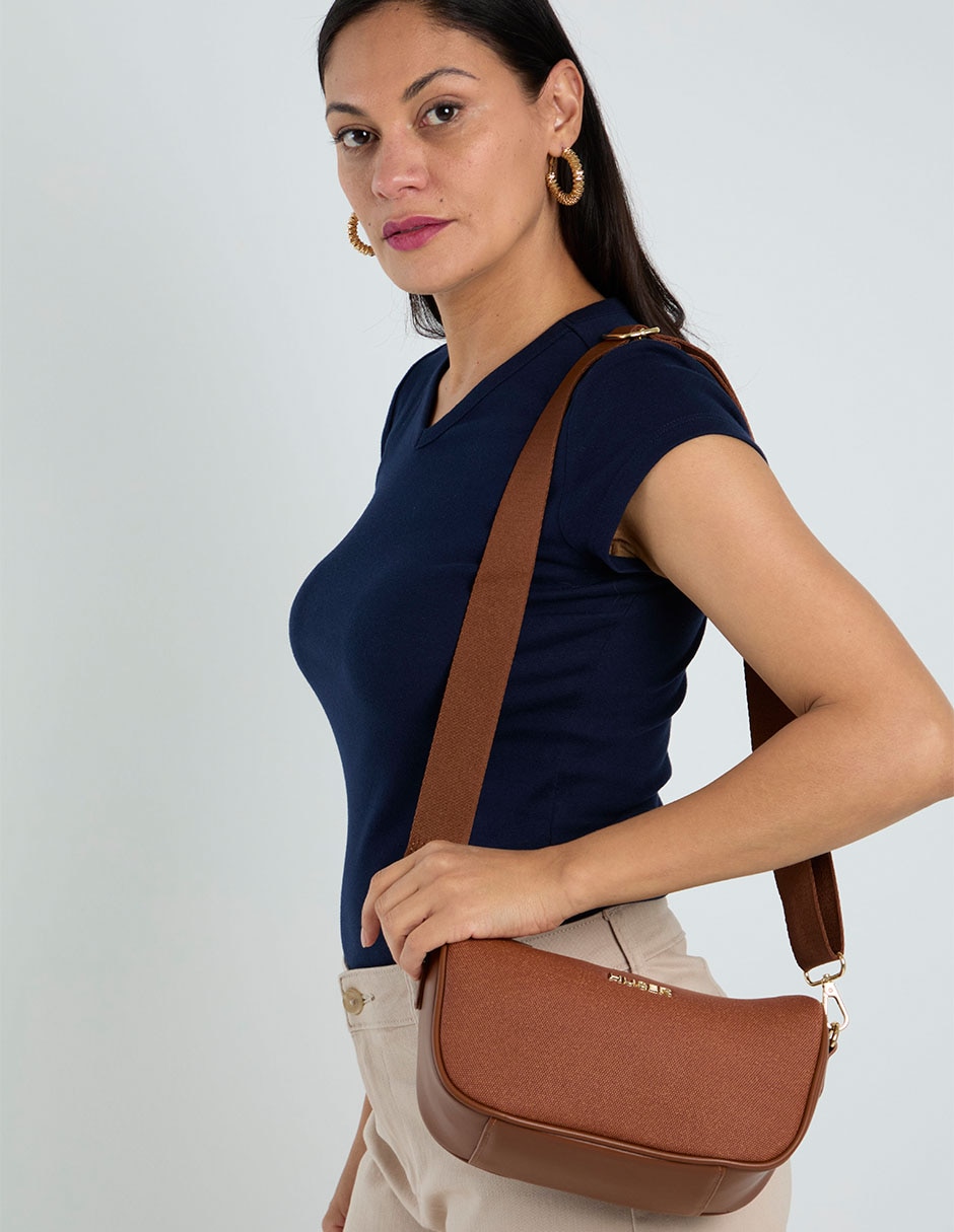 CROSSBODY HUSER, TABACO
