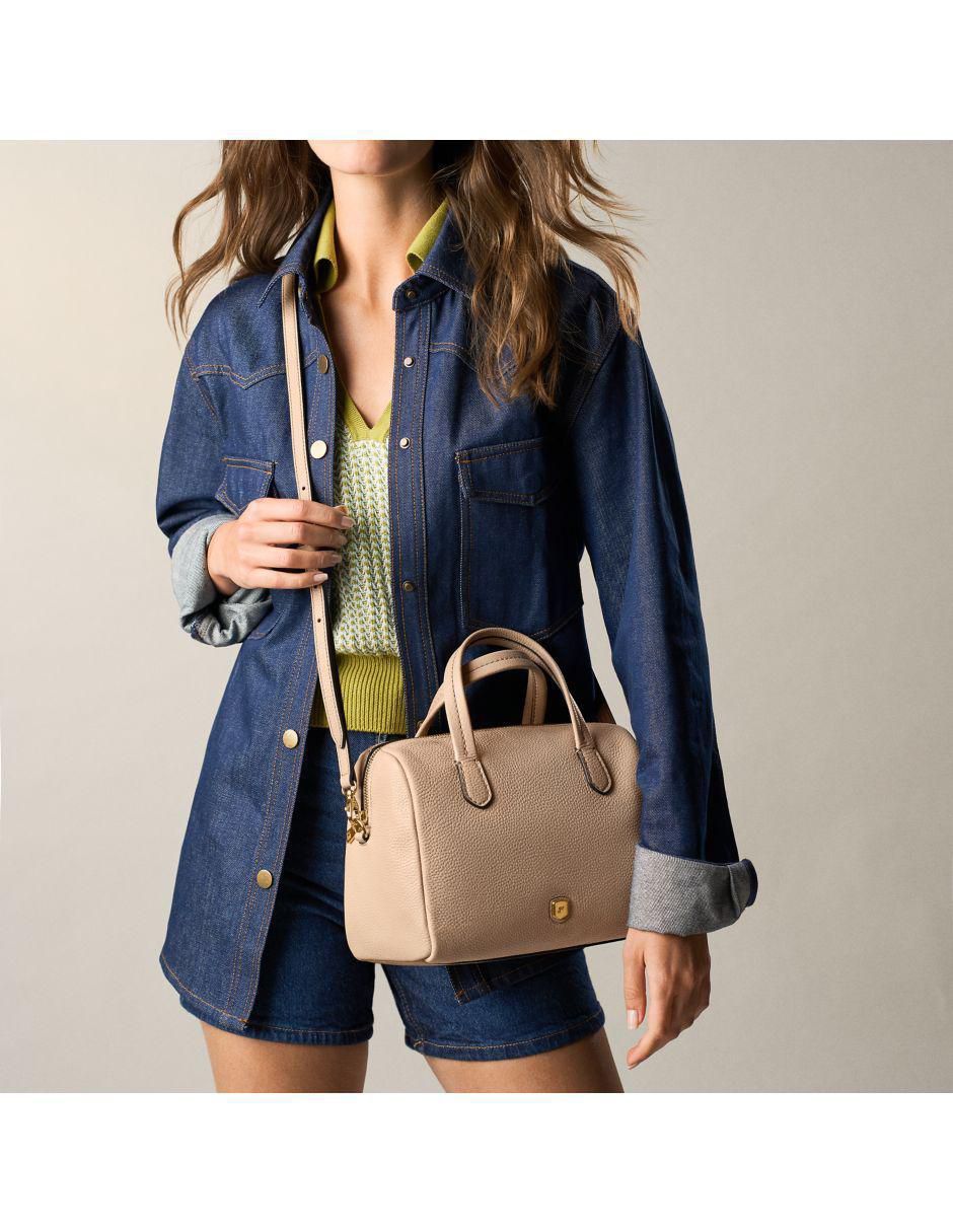 Bolsa satchel Lainey de piel para mujer 4