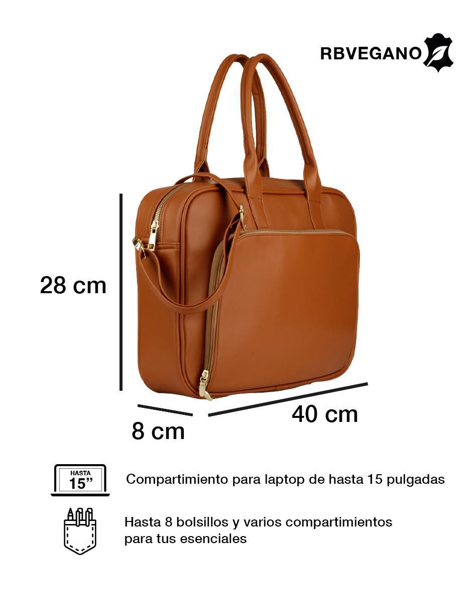 Bolsa satchel de piel vegana para mujer 7